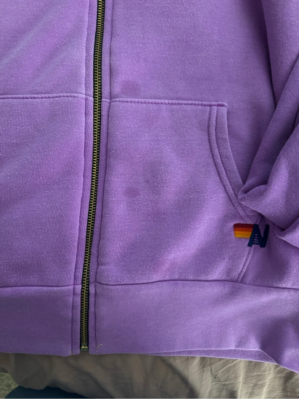 Aviator Nation Purple Zip Hoodie & Matching Sweatpants Set